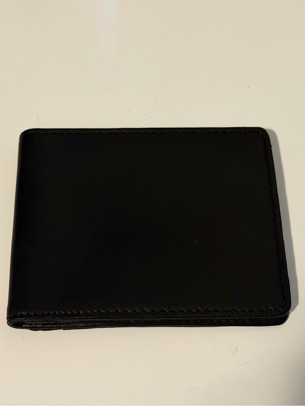 Wilsons Leather Slim Black Leather Bi-Fold Wallet